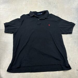 Ralph Lauren Polo Shirt Mens 2XB Black‎ Pony Casual Short Sleeve